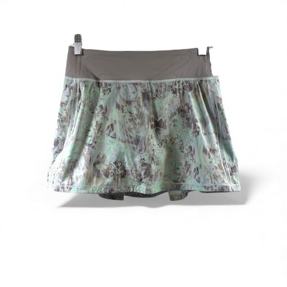 Lululemon Pace Rival Mid Rise Skirt in Plisse Bloom Multi Mauve Gray Size 4 - Picture 1 of 7